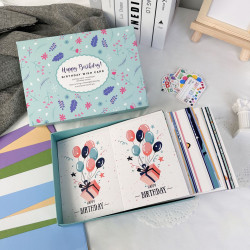 Cross-border birthday card card children diy combination set ins envelope half-fold happy birthday greeting card 50sets
