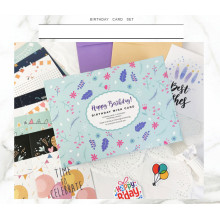 Cross-border birthday card card children diy combination set ins envelope half-fold happy birthday greeting card 50sets