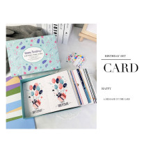 Cross-border birthday card card children diy combination set ins envelope half-fold happy birthday greeting card 50sets