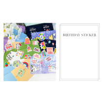 Cross-border birthday card card children diy combination set ins envelope half-fold happy birthday greeting card 50sets