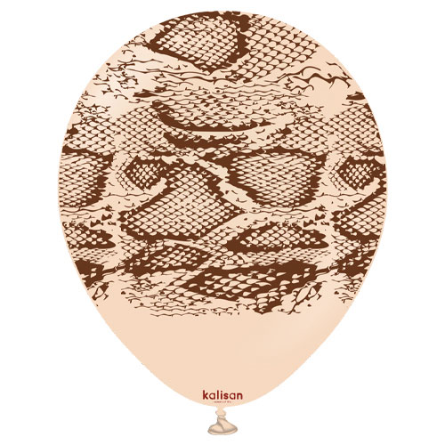 12 inch Safari Snake Blush Kalisan Printed Latex Balloons (25) 12 inch Safari Snake Blush Kalisan Printed Latex Balloons (25)