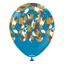 بالون سفاري سافانا مطبوع لون ازرق غامق(25 حبة)