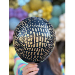 12 inch Safari Crocodile Mirror Silver Printed Latex Balloons (25)