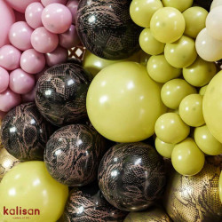 12 inch Safari Snake White Sand Kalisan Printed Latex Balloons (25)