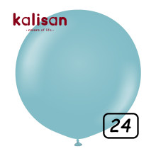 24 inch Retro Latex Balloons Blue Glass - 2 Pcs