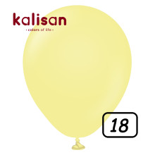 18 inch balloon Macaron Matte Yellow 25 pcs