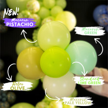 12 inch balloon Macaron Pistachio - 100 pcs