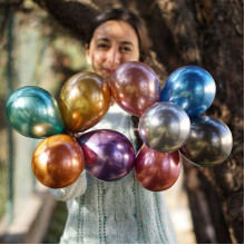 5 inch balloon chrome Blue 100 pcs