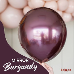 12 inch balloon chrome Burgundy 50 pcs
