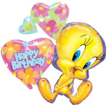 32 inch Tweety Happy Birthday Foil balloon