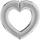 41 inch Linking Heart Silver Foil Balloon