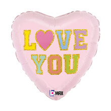 18 inch Love Patch Heart Foil balloon 18 inch Love Patch Heart Foil balloon