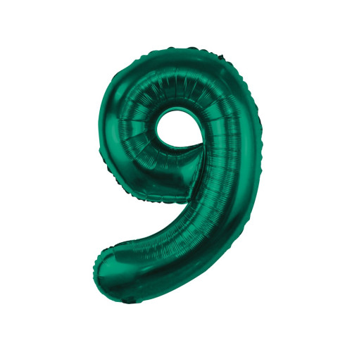 85 cm Numbers 9 Dark Green foil balloon 85 cm Numbers 9 Dark Green foil balloon