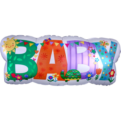 33 inch Jumbo Baby Banner Cute Icons Balloon  Foil balloon