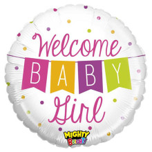 بالون مولود بناتي شكل بانر21 إنش بالون مولود بناتي شكل بانر21 إنش