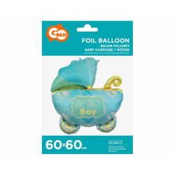 23 inch Foil balloon Baby Carriage, blue