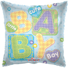 18 inch Baby Boy Big Letters Square 18 inch Baby Boy Big Letters Square