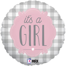 بالون مولود بناتي مربعات 18 إنش بالون مولود بناتي مربعات 18 إنش