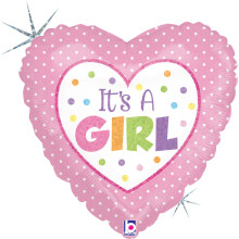 18 inch Baby Girl Dots balloon 18 inch Baby Girl Dots balloon