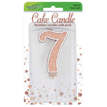 شمعة عيد ميلاد قلتر روز قولد رقم (7) شمعة عيد ميلاد قلتر روز قولد رقم (7)