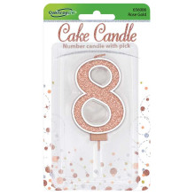 شمعة عيد ميلاد قلتر روز قولد رقم (8) شمعة عيد ميلاد قلتر روز قولد رقم (8)