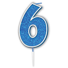 شمعة عيد ميلاد قلتر سماوي رقم (6)