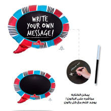 28 inch LRG SHPI XL WRT-ON RED BLUE BLKBRD Foil balloon 28 inch LRG SHPI XL WRT-ON RED BLUE BLKBRD Foil balloon