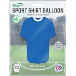 24 inch Shape Sports Shirt Blue Metallic balloons