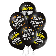 12 inch Happy Birthday black 50 count 12 inch Happy Birthday black 50 count