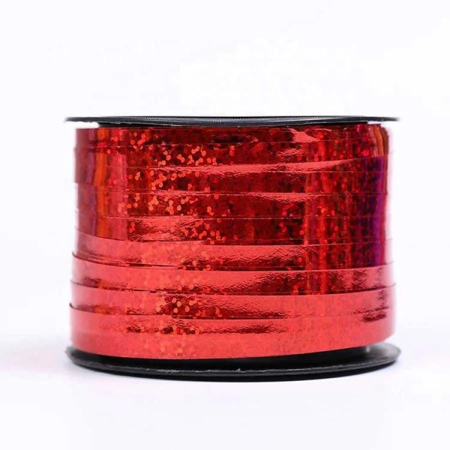 Red Hf Ribbon Holographic curling ribbon Red 250 Yards | Winner Party