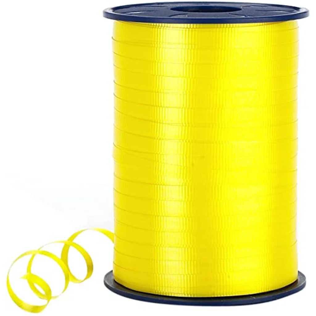 Yellow Curly Ribbon curling ribbon Yellow 500 Yards | Winner Party