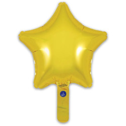 9 inch Gold Star Packaged x 5pcs foil balloon