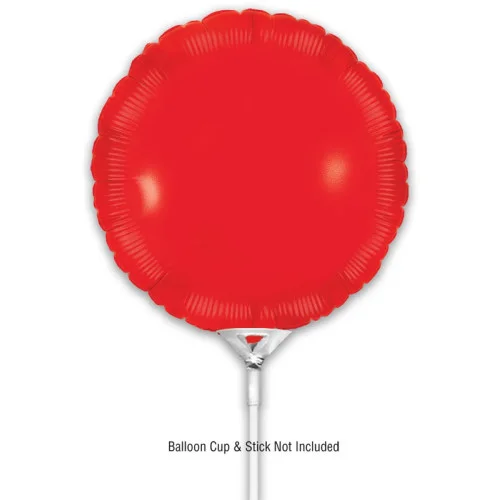 9 inch Red Round Packaged x 5pcs foil balloon | Winner Party