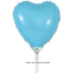 9 inch Matte Blue Heart Packaged x 5pcs foil balloon