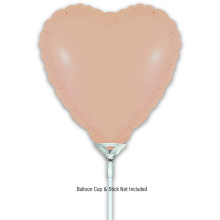 9 inch Matte Nude Heart Packaged x 5pcs foil balloon