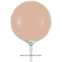 9 inch Matte Nude Round Packaged x 5pcs foil balloon