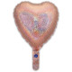 بالون روزقولد هولوقرافيك قلب 9 إنش 5 حبات