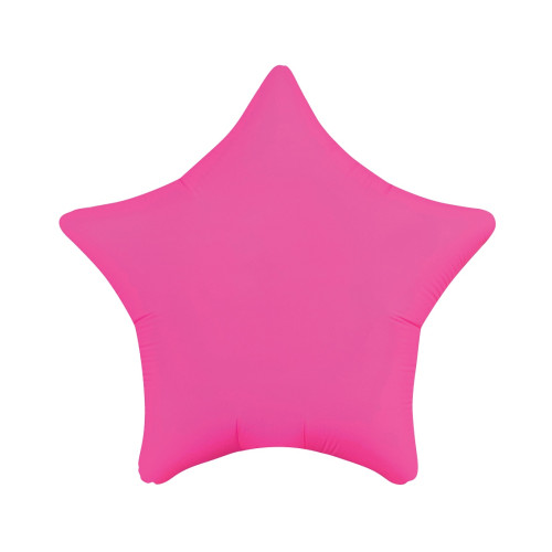 19 inch Star neon fushia Foil balloon