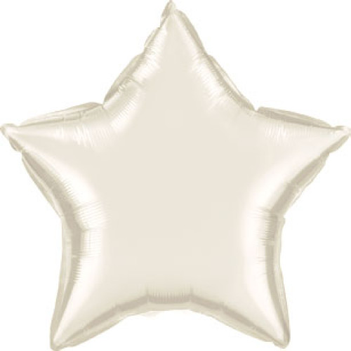 18 inch White sand star foil balloon