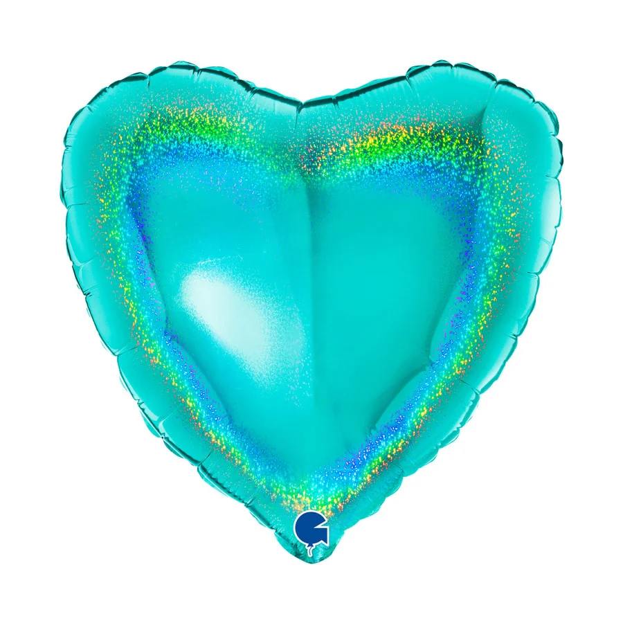 18 inch Heart Glitter Holographic Tiffany Foil Balloons | Winner Party
