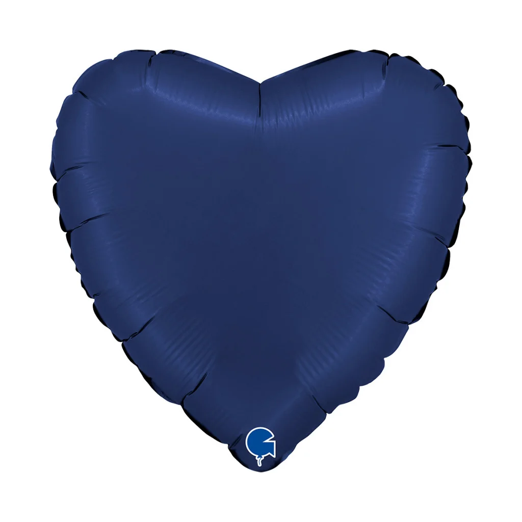 18 inch Heart Satin Blue Navy Foil Balloons | Winner Party