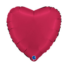18 inch Heart Satin Cherry Foil Balloons 18 inch Heart Satin Cherry Foil Balloons