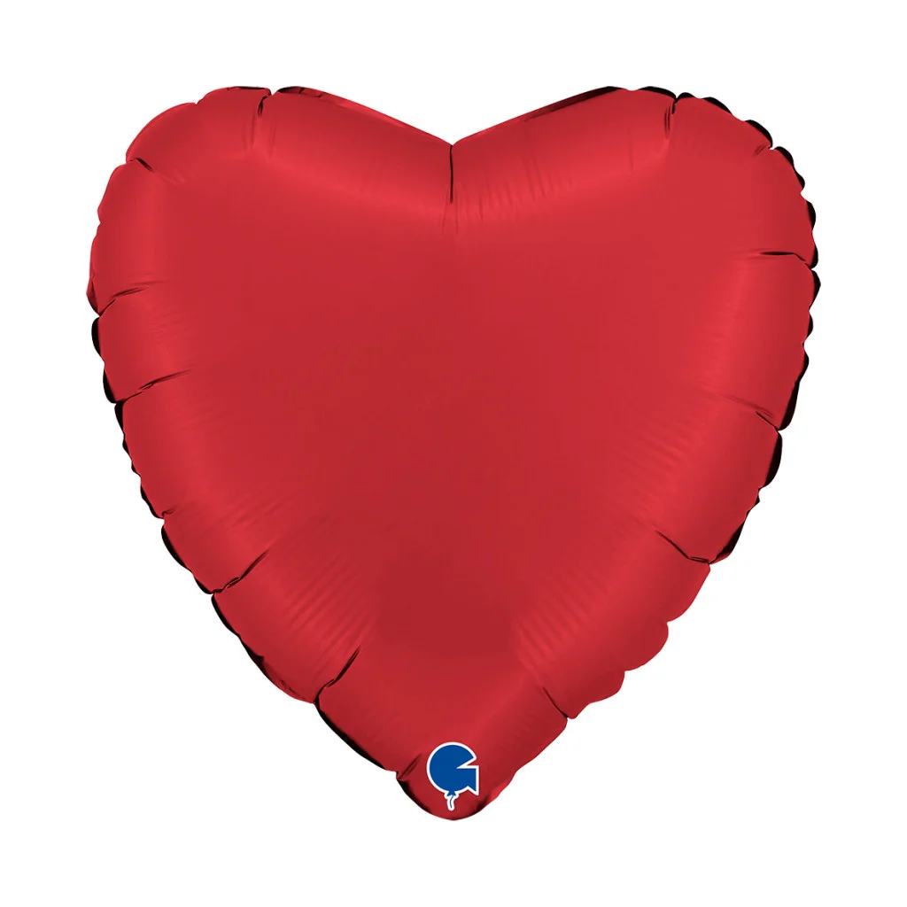 18 inch Heart Satin Rubin Red Foil Balloons | Winner Party