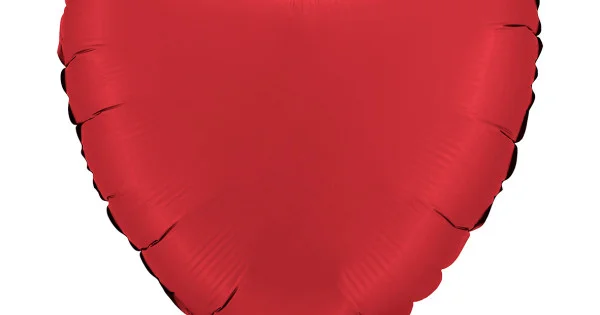 18 inch Heart Satin Rubin Red Foil Balloons | Winner Party