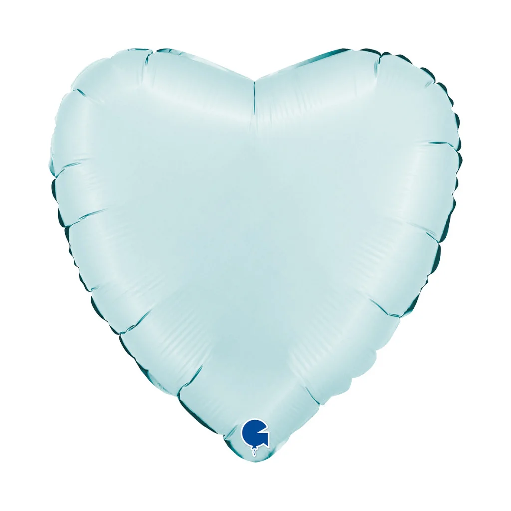 18 inch Heart Satin Pastel Blue Foil balloon | Winner Party