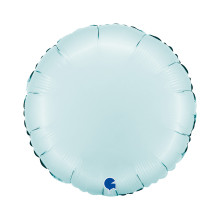 18 inch Round Satin Pastel Blue Foil balloon