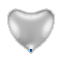 36 inch HEART SILVER balloon 36 inch HEART SILVER balloon