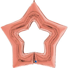 48 inch Linky Star Rose Gold Foil Balloons