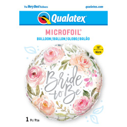 18 inch Bride to Be Watercolor Roses balloon