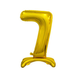 بالون ستاند رقم 7 ذهبي مقاس 30 إنش